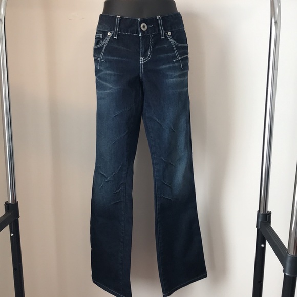 Guess jeans 1981. Daredevil boot cut denim with grommets. - Picture 4 of 10